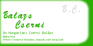 balazs cserni business card