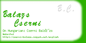 balazs cserni business card